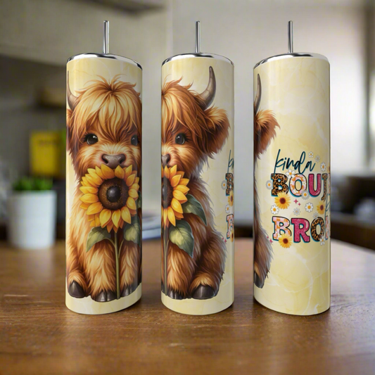 Kinda Boujee But Broke | Cow Collection |  20oz Tumbler