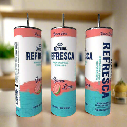 Corona Freshca 20oz Skinny Tumbler with 3D Decorative Lid Topper