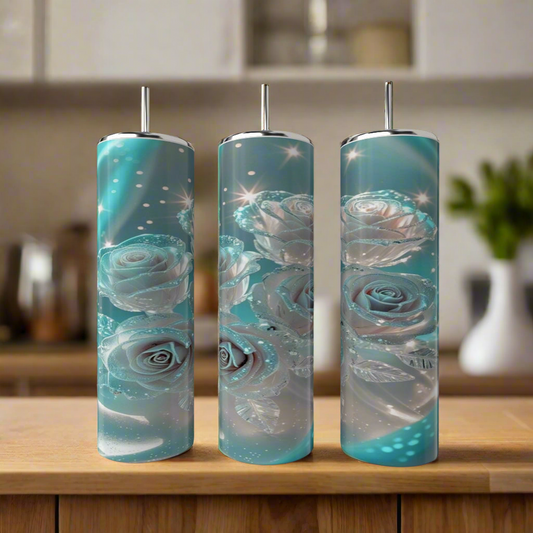 Glowing Roses 20oz Stainless Steel Tumbler