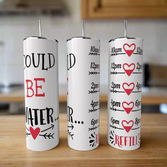 Drink Water 20oz Tumbler with Reusable Straw and Lid