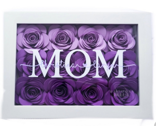 Mom 5x7 Flower Shadow Box