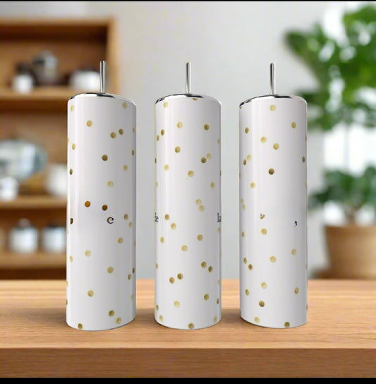 Gold Polka Dot 20oz Tumbler