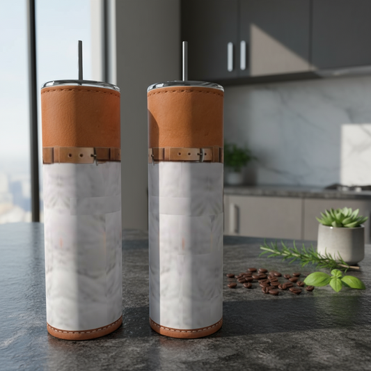 Tan & Creme 20oz Tumbler