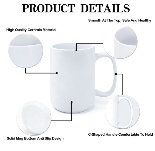 The Waiting For Halloween Ceramic Mug by Kreative Kreationz features a smooth top edge, high-quality ceramic, solid anti-slip bottom, and a comfy C-shaped handle—making it perfect for Halloween with its unique photographic design.