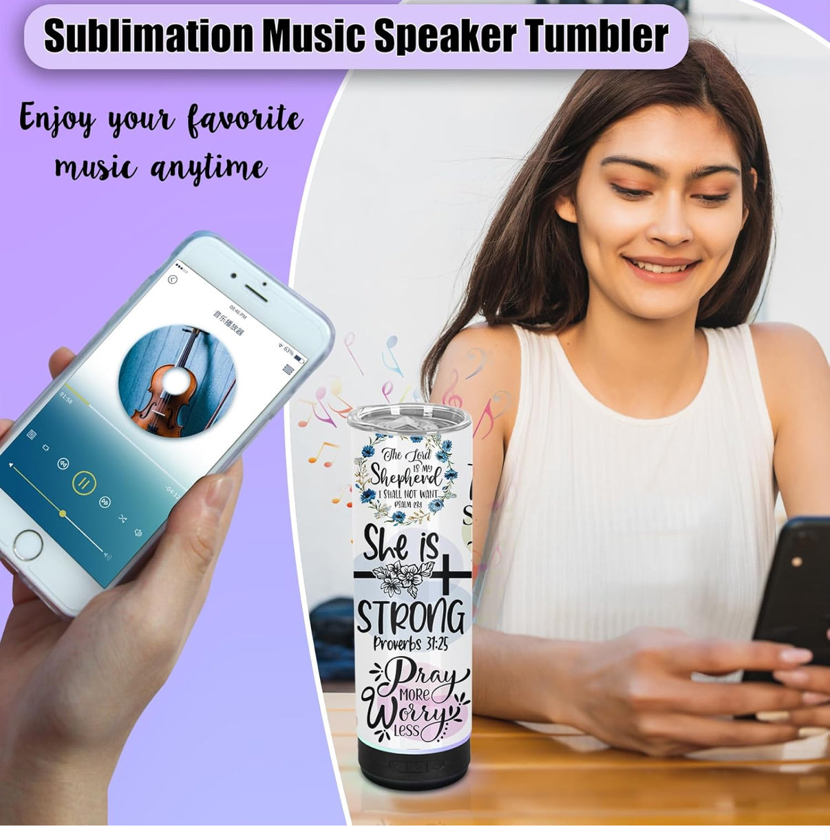 Custom Design Tumbler – Upload Your Own Artwork
On  20oz Bluetooth Tumbler