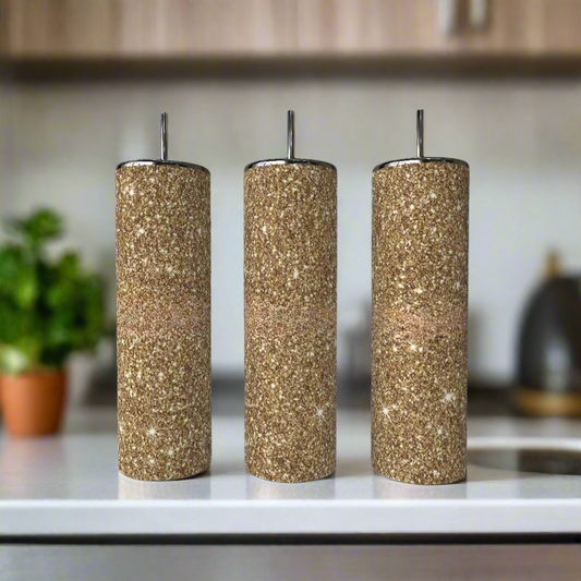 Gold Fearless Shimmer 20oz Skinny Tumbler