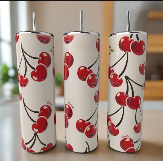 Cherry 20oz Skinny Tumbler