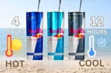 Sugar Free Red Bull Energy- Silver Stainless Steel 20oz Tumbler