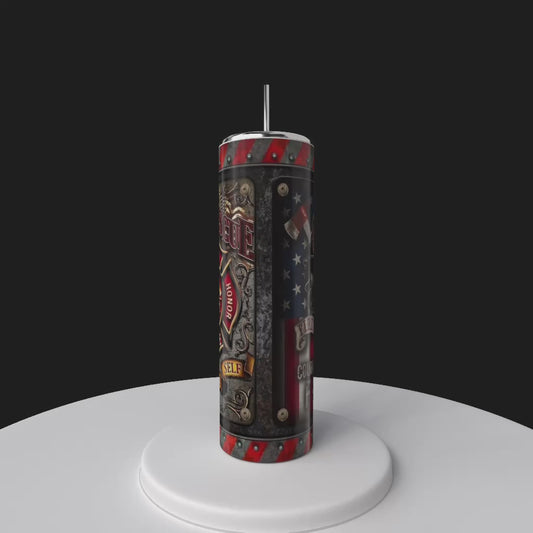 Fire Rescue 20oz Skinny Tumbler